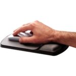 Fellowes Tappetino Premium  con poggiapolsi regolabile in gel - Angolo e altezza regolabili - Superficie in poliestere - Colore nero - immagine 2