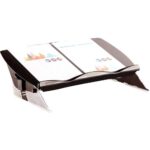 Fellowes Supporto e leggio multifunzione - Regolabile in altezza - Cassetto portaoggetti - Fermo nella parte inferiore - Colore nero - immagine 2