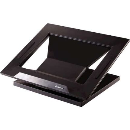 Fellowes Designer Suites Supporto per laptop - Altezza regolabile in 4 posizioni - Angolo di inclinazione 30º - Base antiscivolo - Colore nero