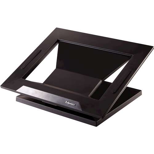 Fellowes Designer Suites Supporto per laptop - Altezza regolabile in 4 posizioni - Angolo di inclinazione 30º - Base antiscivolo - Colore nero Fellowes Designer Suites Supporto per laptop - Altezza regolabile in 4 posizioni - Angolo di inclinazione 30º - Base antiscivolo - Colore nero