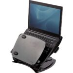 Fellowes Professional Series Supporto per laptop - Regolabile su 9 altezze - 4 porte USB integrate - Fessure di ventilazione - Pieghevole - Colore nero - immagine 2