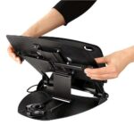 Fellowes Professional Series Supporto per laptop - Regolabile su 9 altezze - 4 porte USB integrate - Fessure di ventilazione - Pieghevole - Colore nero - immagine 3