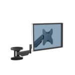 Fellowes Supporto a parete per schermo - Completamente regolabile - Sistema a molla a gas - Fino a 42" o 30 kg - Colore nero - immagine 2