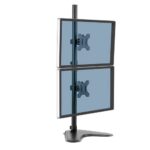 Fellowes Professional Series Supporto con base per doppio monitor verticale - Fino a 32" e 16 kg - Sistema di gestione dei cavi - Colore nero - immagine 2