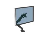 Fellowes Platinum Series Braccio per monitor singolo - Regolabile con molla a gas - 2 porte USB - Sistema di gestione dei cavi - Colore nero - immagine 2