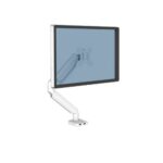 Fellowes Platinum Series Braccio per monitor singolo - Regolabile con molla a gas - 2 porte USB - Sistema di gestione dei cavi - Colore bianco - immagine 3