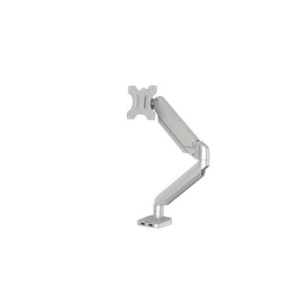 Fellowes Platinum Series Braccio per monitor singolo - Regolabile con molla a gas - 2 porte USB - Sistema di gestione dei cavi - Colore argento