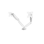 Fellowes Platinum Series Braccio per doppio monitor - Fino a 27" e 9 kg - 2 porte USB - Regolabile con molla a gas - Colore bianco - immagine 3