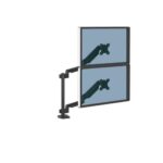 Fellowes Platinum Series Braccio per doppio monitor verticale - Fino a 27" e 8 kg - 2 porte USB - Sistema di gestione dei cavi - Colore nero - immagine 2