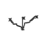 Fellowes Platinum Series Braccio per monitor triplo - Fino a 27" e 7 kg - 2 porte USB - Regolabile con molla a gas - Sistema di gestione dei cavi - Colore nero - immagine 3