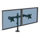 Fellowes Reflex Braccio per doppio monitor - Fino a 27" e 8 kg - Regolabile in altezza e profondità - Gestione cavi integrata - Colore nero - immagine 2