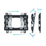 Tooq Supporto fisso a parete per TV da 23"-43" inclinabile - Peso massimo 45 kg - VESA 200x200 mm - immagine 2