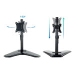 Tooq Supporto da tavolo per monitor da 17"-32" - Girevole e inclinabile - Gestione dei cavi - Peso massimo 9 kg - VESA 100x100 mm - immagine 3