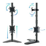 Tooq Supporto da tavolo per 2 monitor verticali da 17"-32" - Girevole e inclinabile - Peso max 9 kg x braccio - VESA 100x100 mm - immagine 2