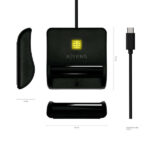 Aisens Lettore di carte intelligenti DNI USB-C - Colore nero - immagine 4