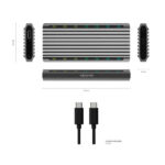 Aisens Box esterno M.2 (NGFF) per SSD M.2 SATA/NVME a USB3.1 GEN2 - Colore grigio - immagine 5