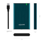 Aisens Box esterno da 2,5" per dischi rigidi da 9,5 mm SATA I, II e III a USB 3.0/USB 3.1 GEN1 - Colore blu pacifico - immagine 5