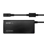 Aisens Caricabatterie automatico universale multitensione da 65 W per laptop con 9 connettori + USB-A QC.3.0 - Colore nero
