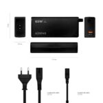 Aisens Caricabatterie automatico universale multitensione da 65 W per laptop con 9 connettori + USB-A QC.3.0 - Colore nero - immagine 4