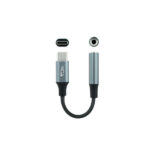 5 mm femmina a USB-C maschio - Cavo con rivestimento in nylon - Connettori in alluminio - Lunghezza 0