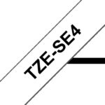 Brother TZeSE4 Nastro laminato di sicurezza originale per etichette - Testo nero su sfondo bianco - Larghezza 18 mm x 8 metri - immagine 3