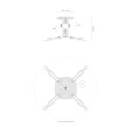 Aisens Supporto universale girevole - inclinabile da soffitto per proiettore - fino a 13,5 kg - Colore bianco - immagine 4