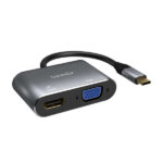 Aisens Convertitore USB-C a VGA/HDMI 4K - USB-C/M-VGA/H-HDMI/H - 15CM - Colore grigio - immagine 3