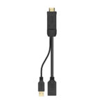 Aisens Convertitore attivo HDMI 2.0 + USB ALIM. a DisplayPort V1.2 - HDMI/M-USB/M-DP/H - 10CM - Colore nero - immagine 2