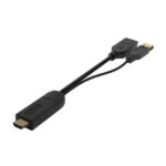 Aisens Convertitore attivo HDMI 2.0 + USB ALIM. a DisplayPort V1.2 - HDMI/M-USB/M-DP/H - 10CM - Colore nero - immagine 3