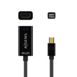 Aisens Convertitore Mini DP V1.2 a HDMI V1.4 4K@30HZ - MDP/M-HDMIA/H - 15CM - Colore Nero - immagine 3