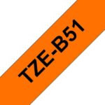 Brother TZeB51 Nastro laminato fluorescente originale per etichette - Testo nero su sfondo bianco - Larghezza 24 mm x 5 metri - immagine 2