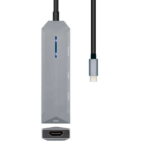Aisens USB-C Dock 4 in 1 - USB-C a 1xHDMI - 2xUSB - 1xPD - 15 cm - Colore grigio - immagine 2