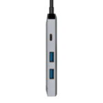 Aisens USB-C Dock 4 in 1 - USB-C a 1xHDMI - 2xUSB - 1xPD - 15 cm - Colore grigio - immagine 3