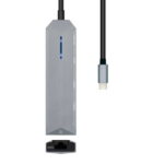 Aisens USB-C Dock 5 in 1 - USB-C a 1xHDMI - 1xRJ45 - 2xUSB - 1xPD - 15 cm - Colore grigio - immagine 2