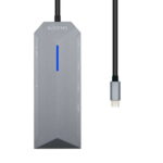 Aisens USB-C Dock 8 in 1 - USB-C a 1xHDMI - 1xRJ45 - 3xUSB - 1xPD - 1xSD - 1xMICRO SD - 15 cm - Colore grigio - immagine 2