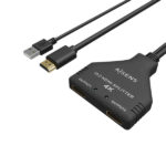Aisens HDMI Duplicatore 4K@30HZ 1×2 con alimentazione USB e cavo - 30 cm - Colore nero - immagine 2