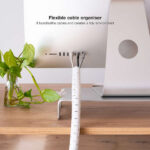 Nanocable Organizzatore cavi flessibile 25 mm - Lunghezza 2 m - Colore bianco - immagine 2