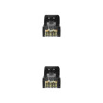 Nanocavo Cavo di rete Patch cord LSZH Cat.6A UTP AWG24 30 cm - Colore nero - immagine 3