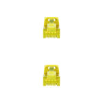 Nanocavo Cavo di rete Patch cord LSZH Cat.6A SFTP AWG26 30 cm - Colore giallo - immagine 3