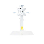 Tooq Supporto da tavolo per schermi girevole e inclinabile 17-27" - Colore bianco - immagine 3