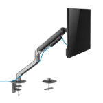 Tooq Supporto da tavolo per schermi girevole e inclinabile a 1 braccio 17-32" - Colore grigio - immagine 4
