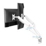 Tooq Supporto da tavolo girevole e inclinabile a 2 bracci 17-32" - Colore bianco - immagine 2