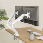 Tooq Supporto da tavolo girevole e inclinabile a 2 bracci 17-32" - Colore bianco - immagine 4