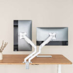 Tooq Supporto da tavolo girevole e inclinabile a 2 bracci 17-32" - Colore bianco - immagine 5