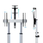 Tooq Supporto da pavimento con ruote in alluminio 60-100 - Colore argento - immagine 2