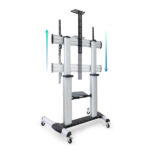 Tooq Supporto da pavimento con ruote in alluminio 60-100 - Colore argento - immagine 3