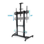 Tooq Supporto da pavimento con ruote regolabili 60-100 - Colore nero - immagine 3