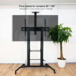 Tooq Supporto da pavimento con ruote regolabili 60-100 - Colore nero - immagine 5