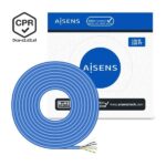 Aisens Cavo di rete RJ45 LSZH CPR Dca CAT.6 UTP AWG24 - 100M - Colore blu - immagine 3