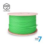 Cavo di rete RJ45 LSZH CPR Cca CAT.7 600 MHZ S/FTP AWG23 - 500M - Colore verde - immagine 3